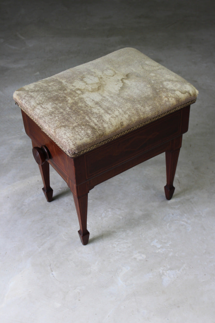 Edwardian Adjustable Music Stool - Kernow Furniture