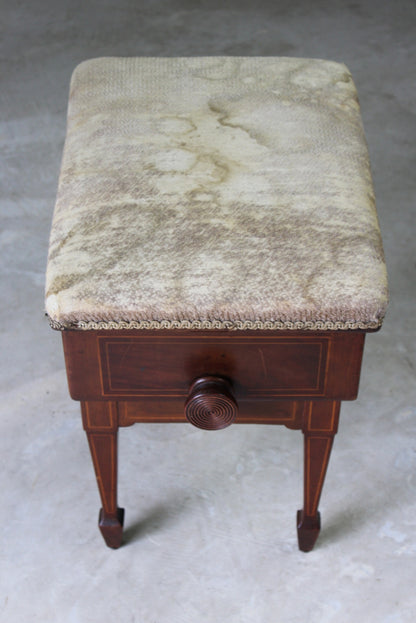 Edwardian Adjustable Music Stool - Kernow Furniture