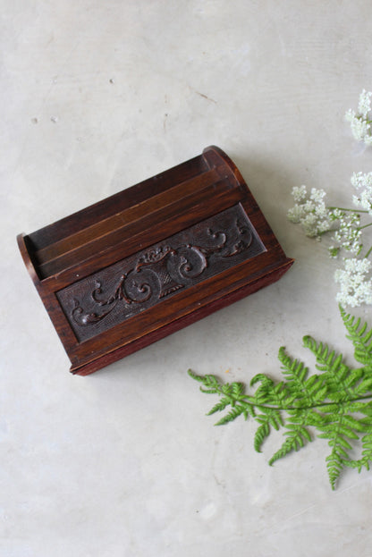 Victorian Carved Letter Rack - Kernow Furniture