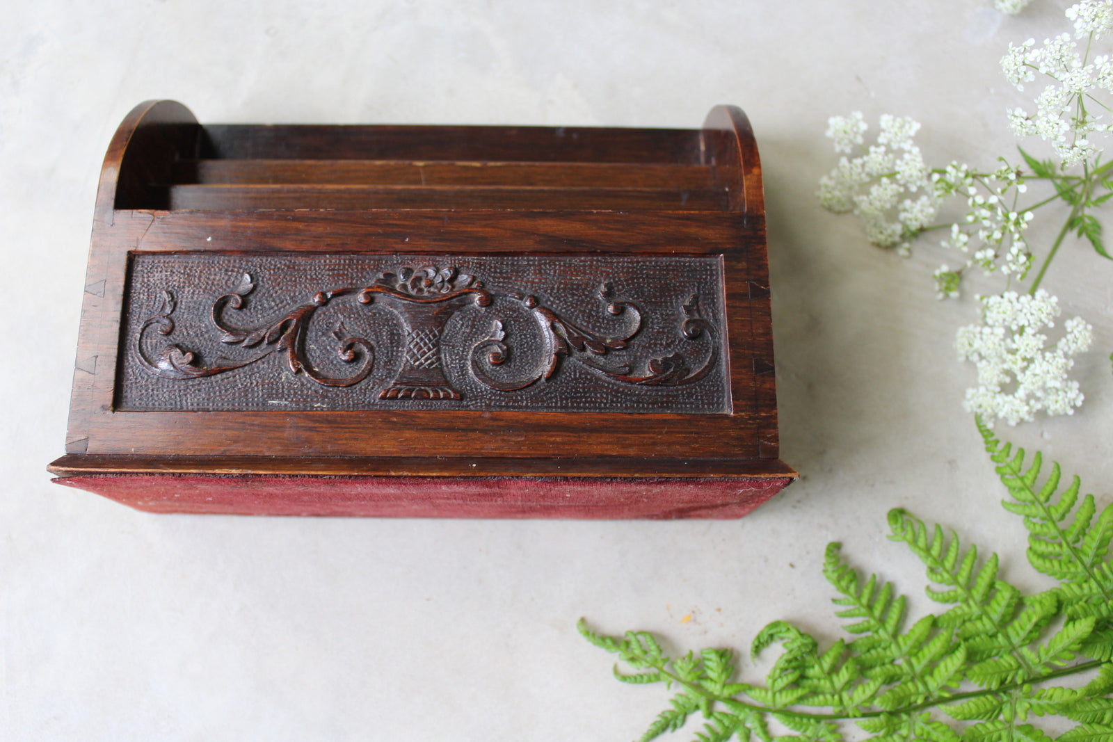 Victorian Carved Letter Rack - Kernow Furniture