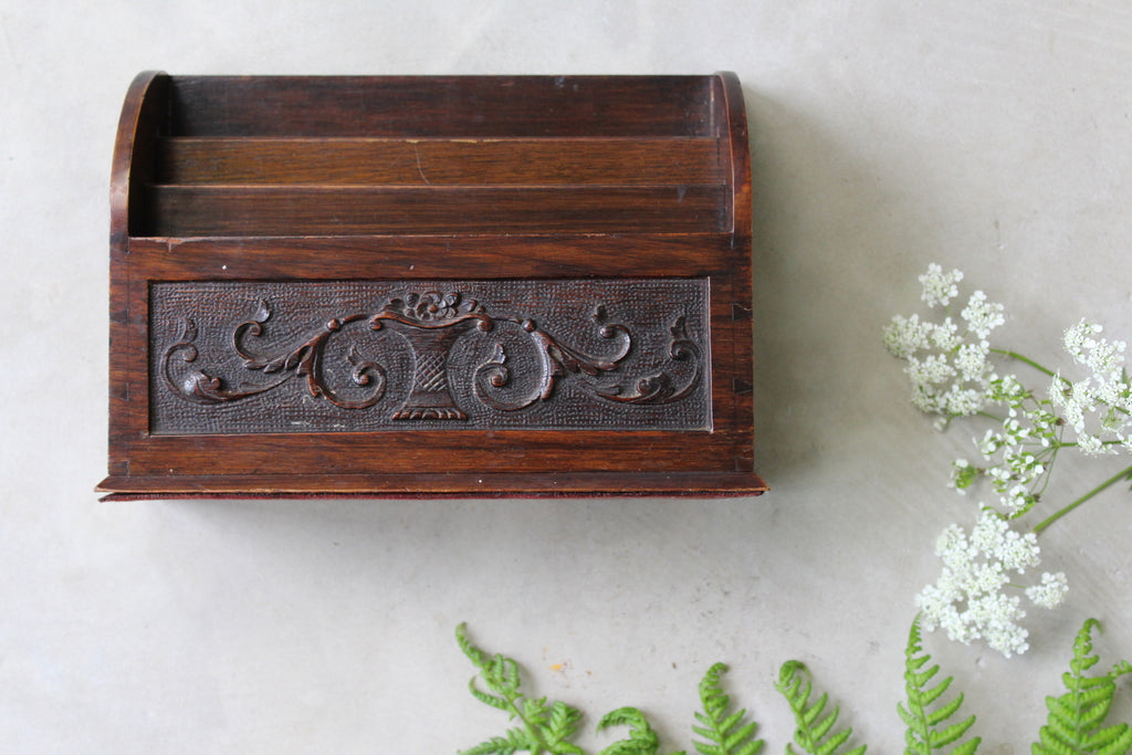Victorian Carved Letter Rack - Kernow Furniture
