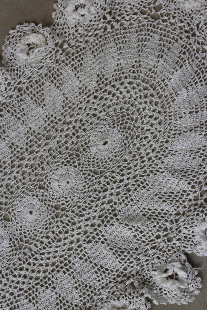 Pair Vintage Lace Table Mats - Kernow Furniture