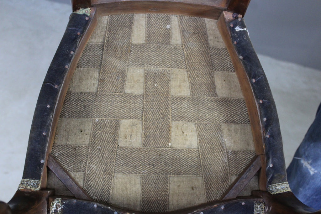 6 Antique Walnut Dining Chairs - Kernow Furniture