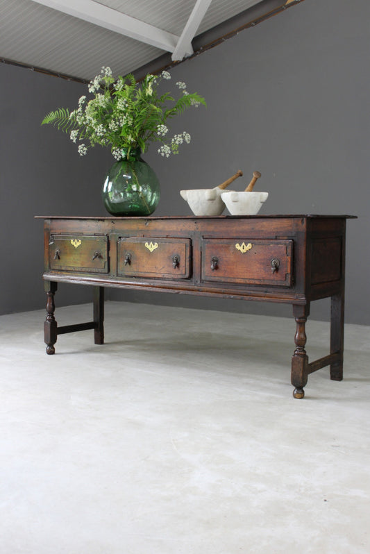 18th Century Oak Dresser Base - Kernow Furniture