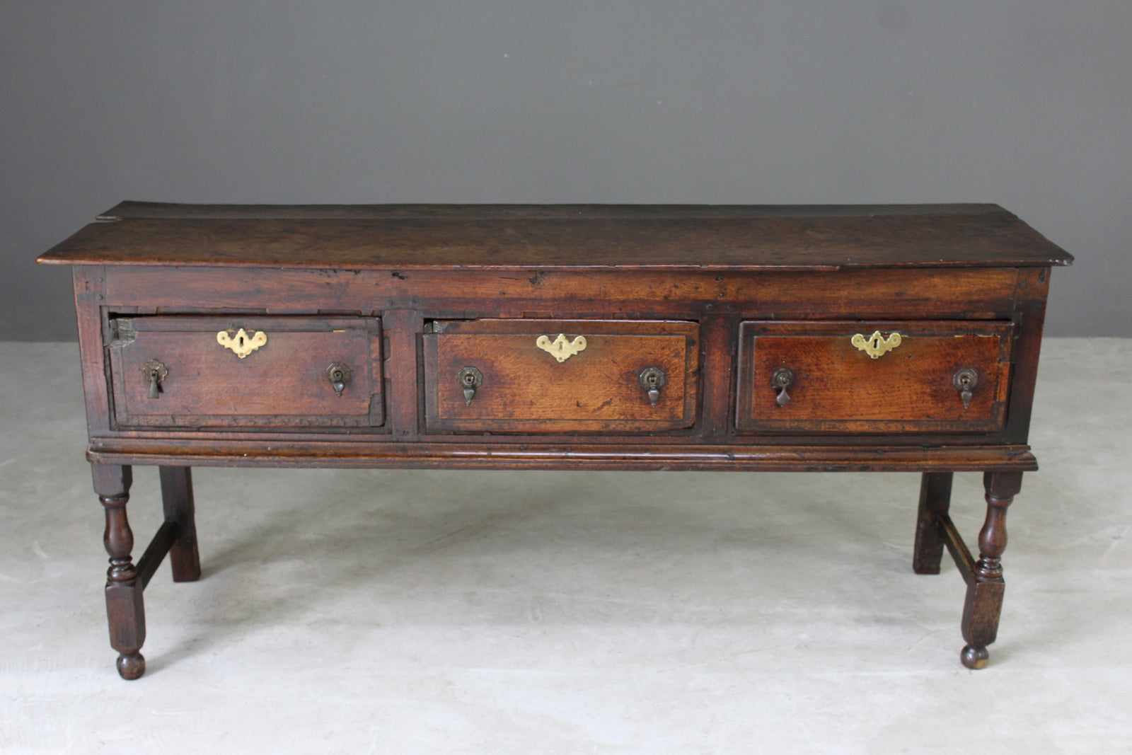 18th Century Oak Dresser Base - Kernow Furniture