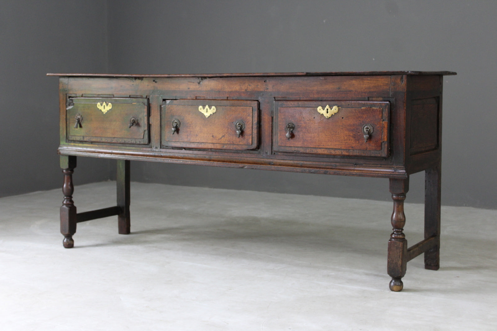 18th Century Oak Dresser Base - Kernow Furniture