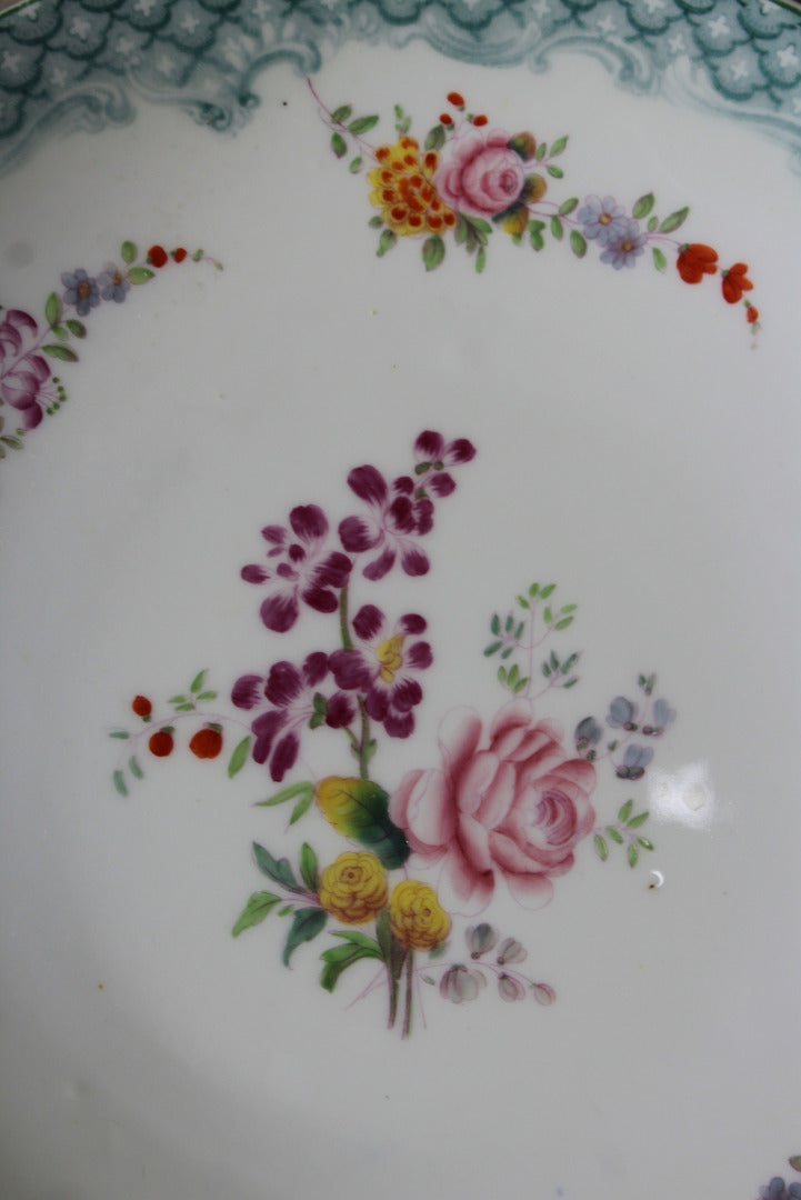 Pair Minton & Boyle Felspar Floral Porcelain Plates - Kernow Furniture