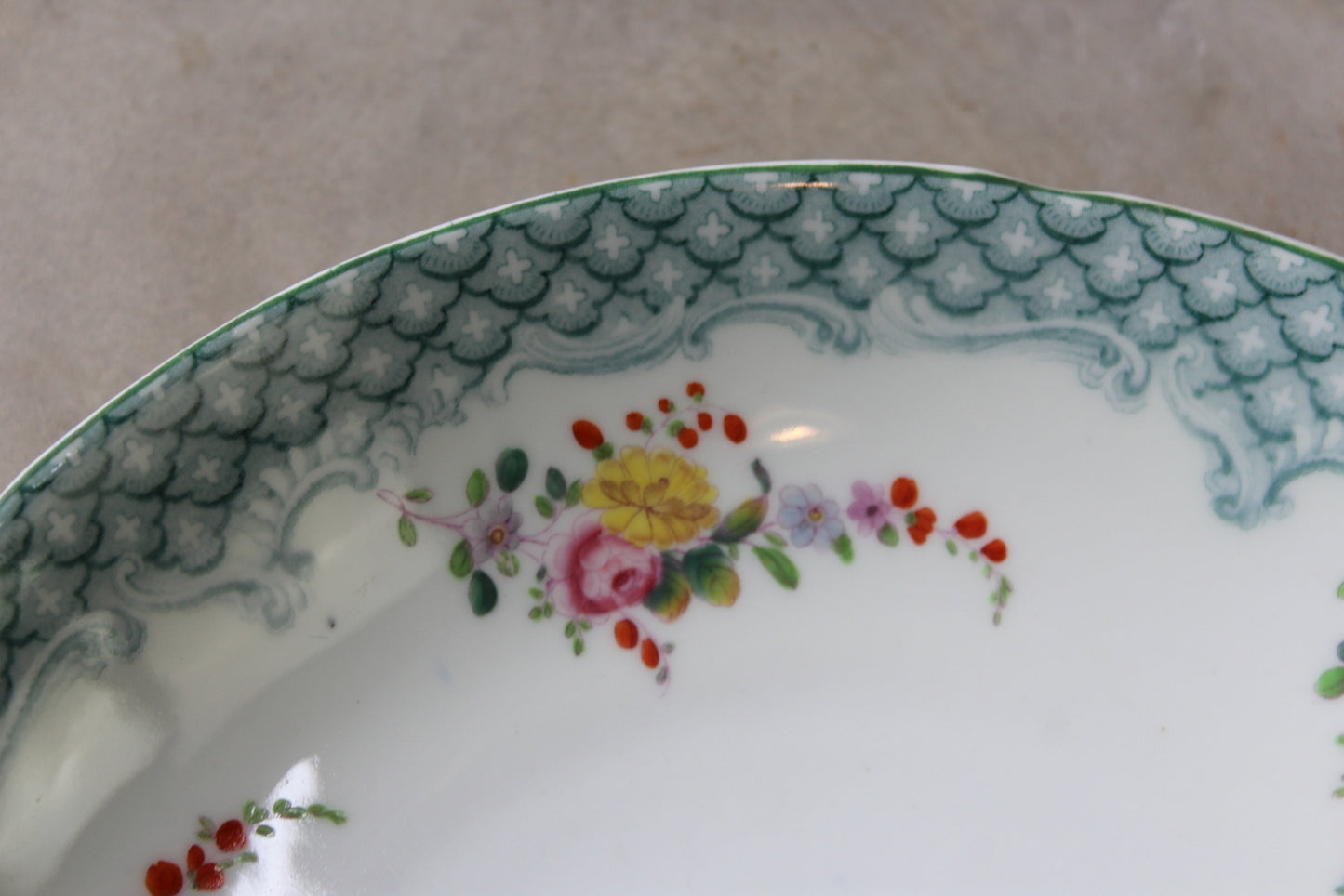 Pair Minton & Boyle Felspar Floral Porcelain Plates - Kernow Furniture