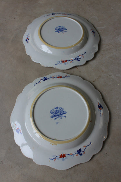 Pair Antique Hicks Meigh & Johnson Plates - Kernow Furniture