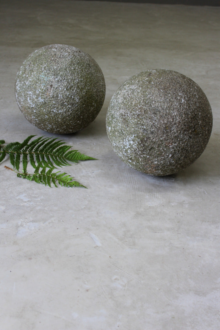 Pair Large Granite Balls - Kernow Furniture