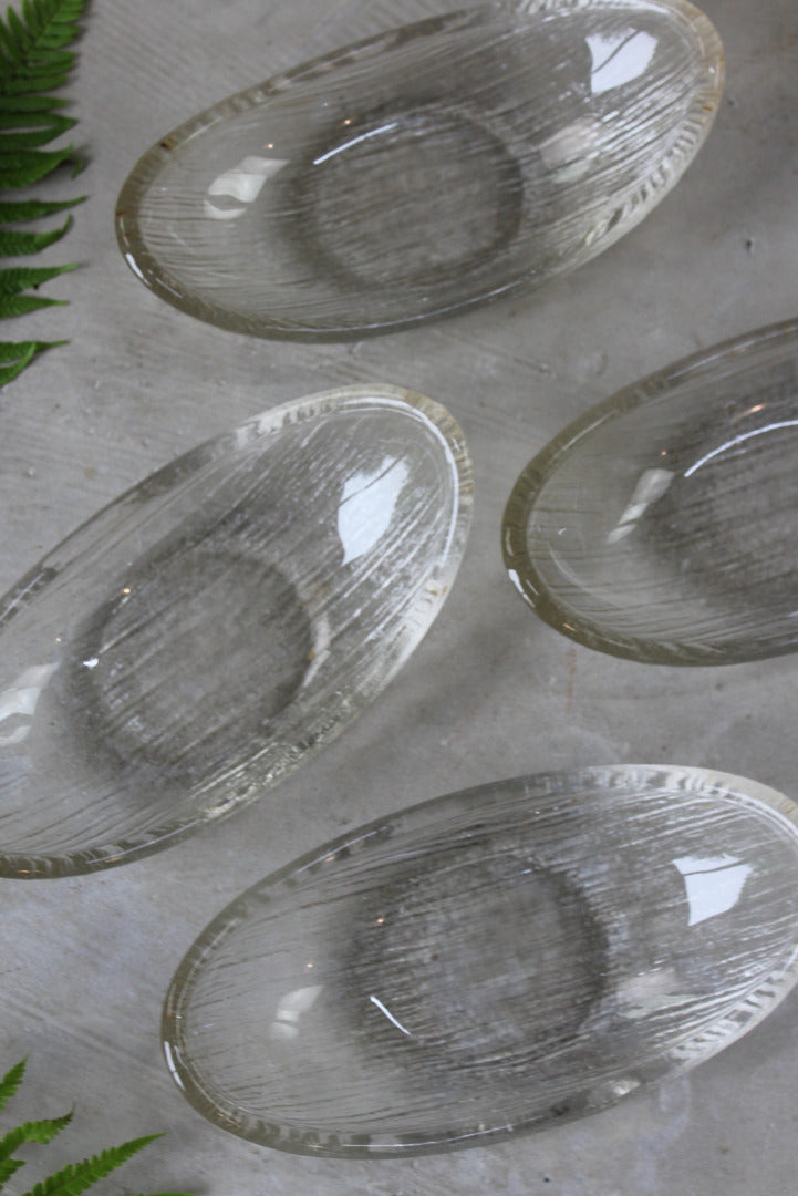 4 Retro Glass Dessert Dishes - Kernow Furniture