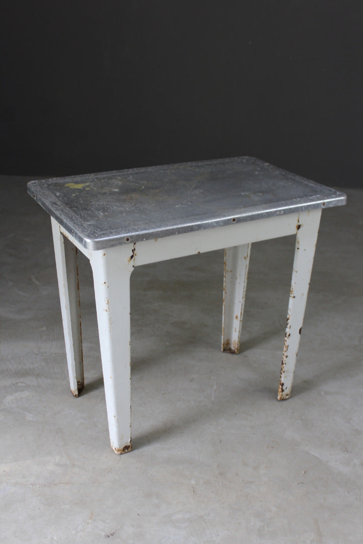 Vintage Aluminium Table - Kernow Furniture