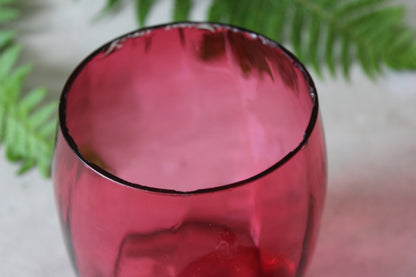 Cranberry Glass Jar - Kernow Furniture