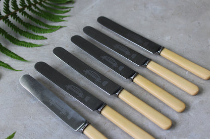 Set 6 Vintage Boxed Dinner Knives - Kernow Furniture