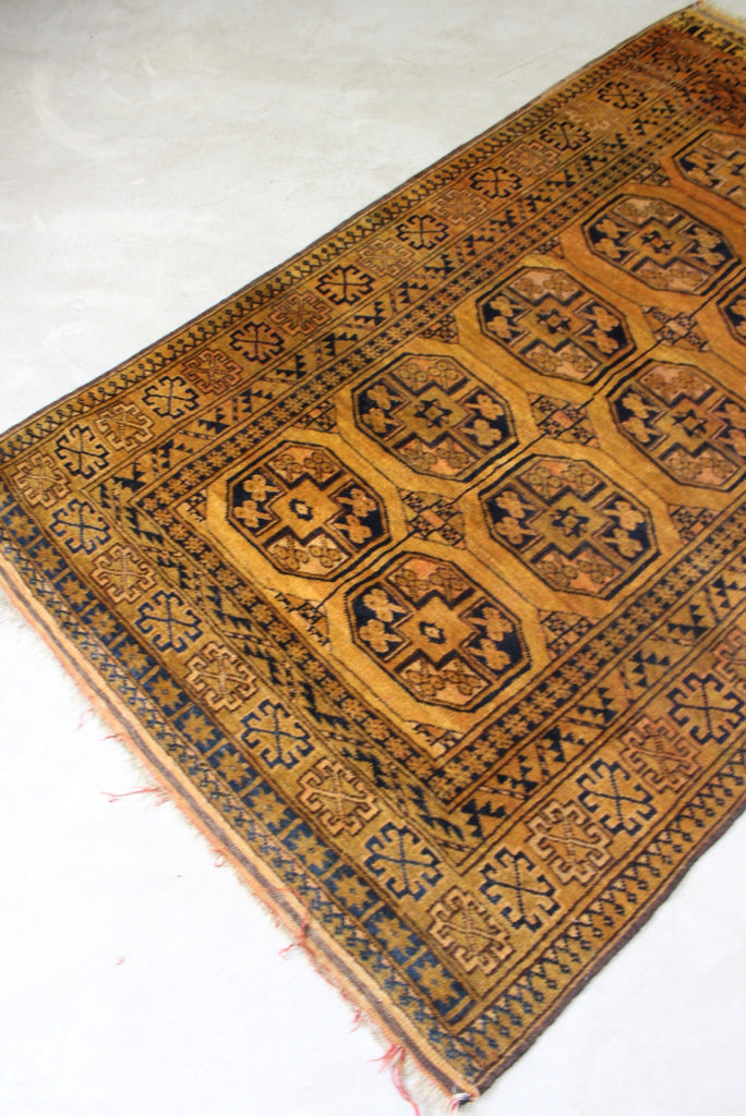 Golden Afghan Wool Rug - Kernow Furniture