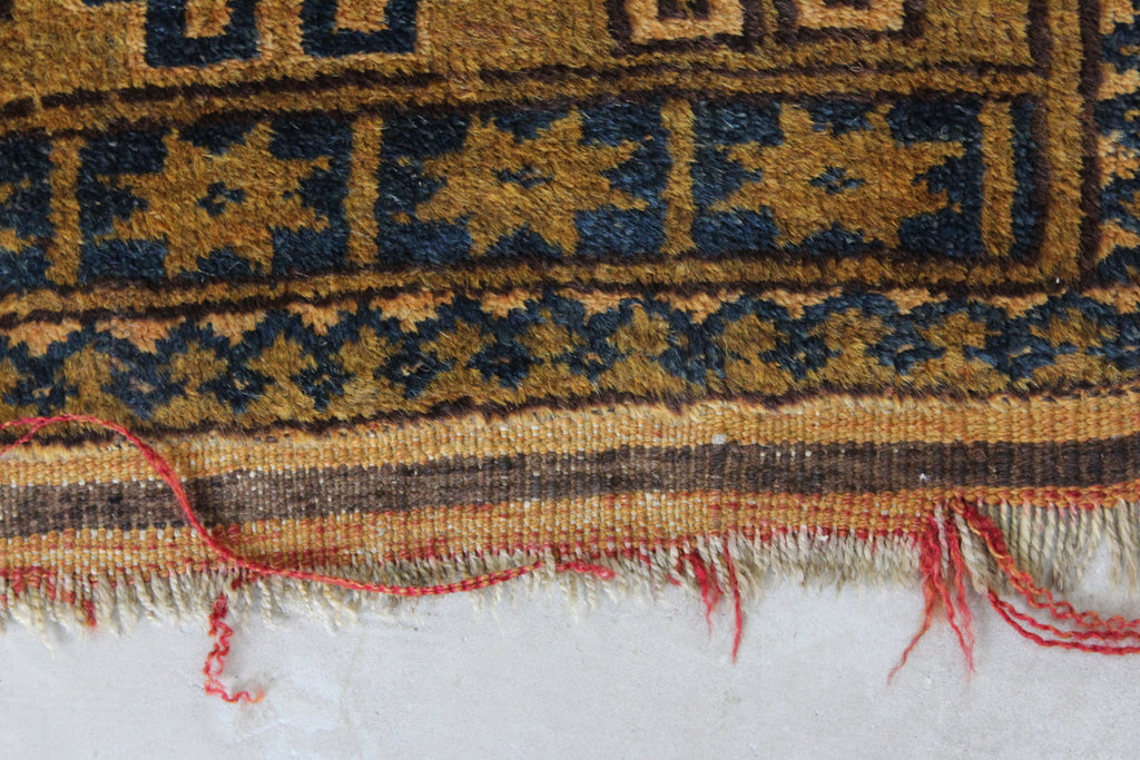 Golden Afghan Wool Rug - Kernow Furniture