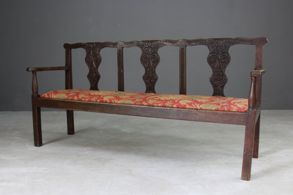Oak Chippendale Style Settee – Kernow Furniture