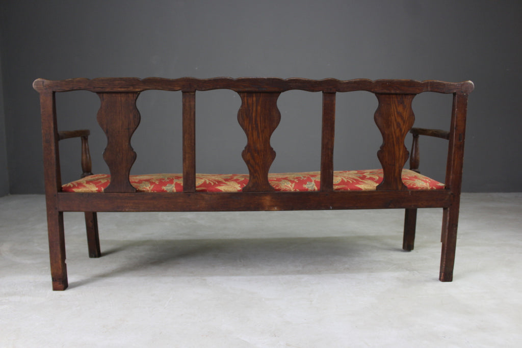 Oak Chippendale Style Settee - Kernow Furniture