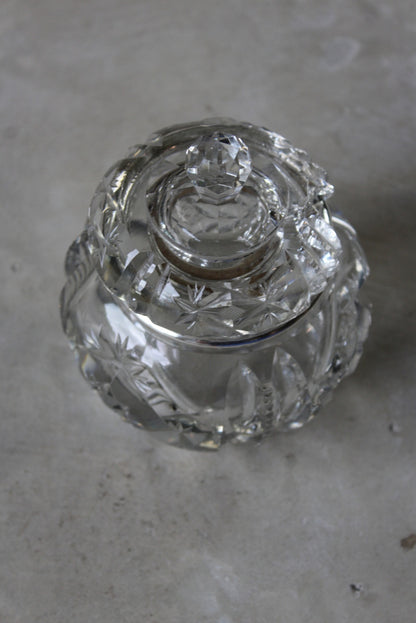 Cut Glass & Silver Preserve Pot - Kernow Furniture