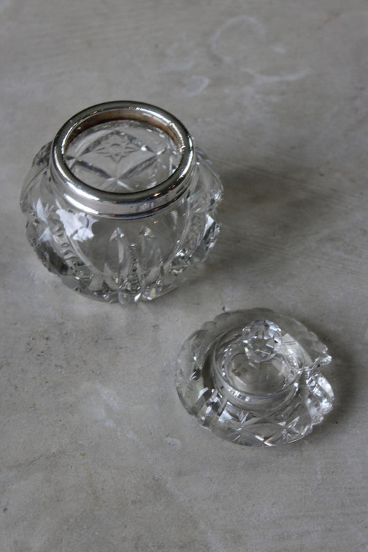Cut Glass & Silver Preserve Pot - Kernow Furniture