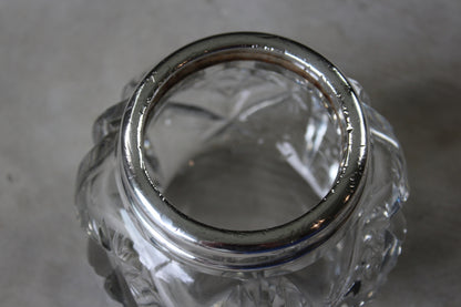 Cut Glass & Silver Preserve Pot - Kernow Furniture