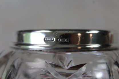 Cut Glass & Silver Preserve Pot - Kernow Furniture