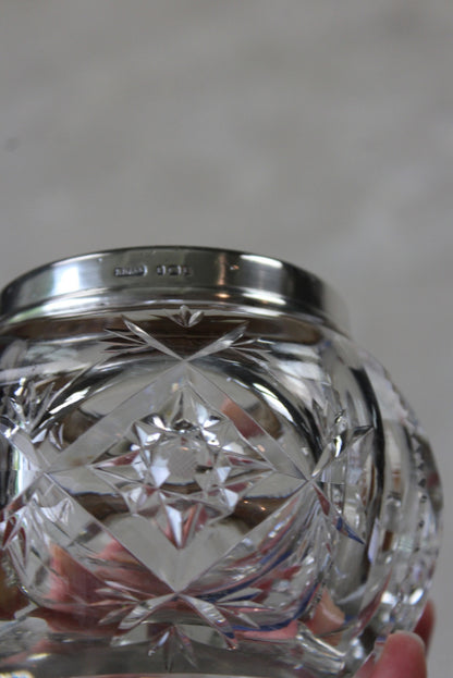 Cut Glass & Silver Preserve Pot - Kernow Furniture