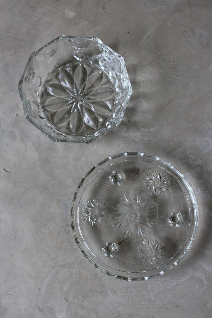 Glass Cake Stand & Salad Bowl - Kernow Furniture