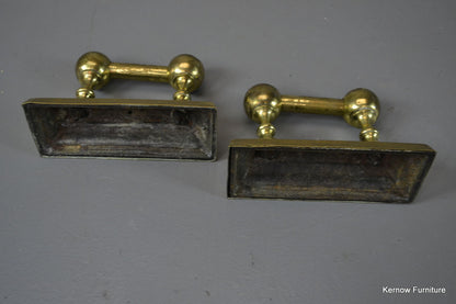 Pair Brass Poker Rests - Kernow Furniture