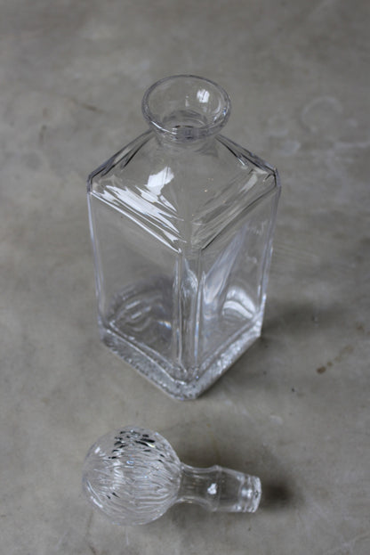 Mid Century Square Glass Decanter - Kernow Furniture