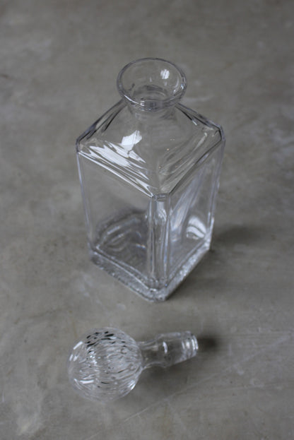 Mid Century Square Glass Decanter - Kernow Furniture