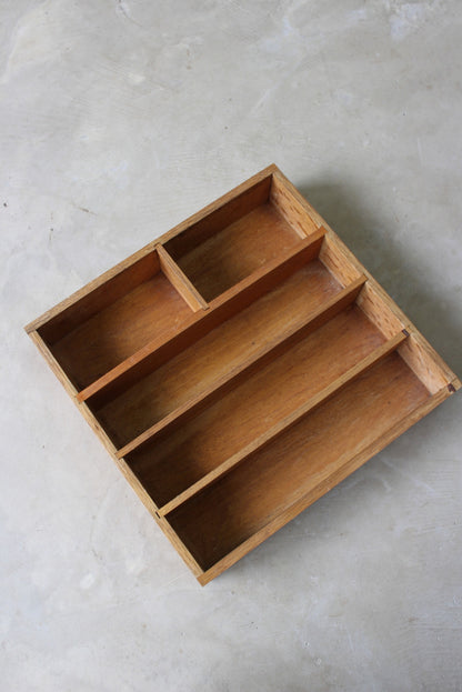 Oak Cutlery Tray - Kernow Furniture