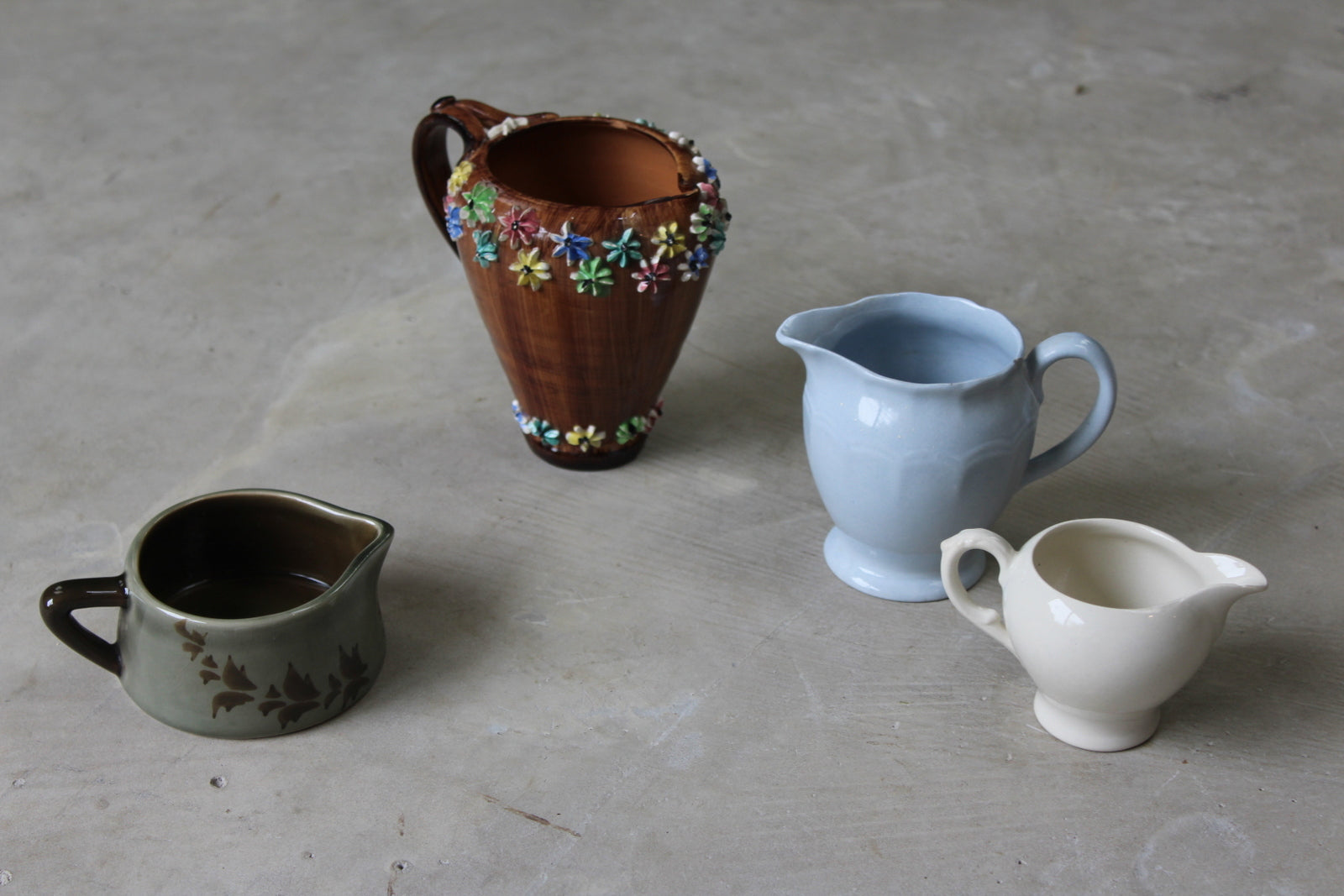 Collection Four Vintage Milk Jugs - Kernow Furniture