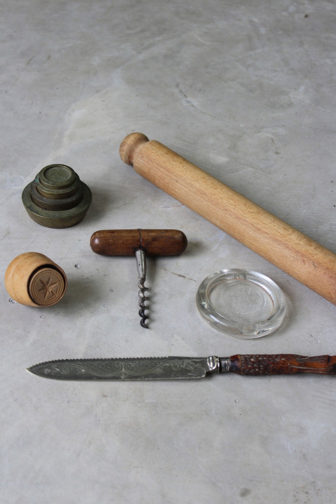 Collection Vintage Kitchenalia Butter Mould Corkscrew - Kernow Furniture
