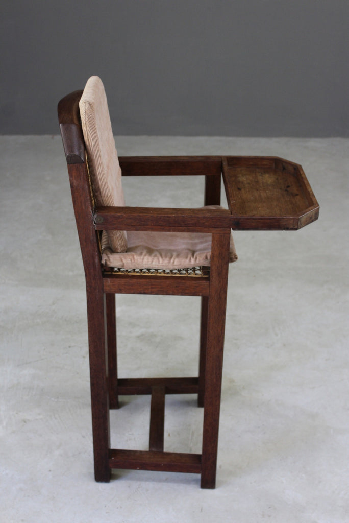 Early 20th Century Oak Childs High Chair - Kernow Furniture