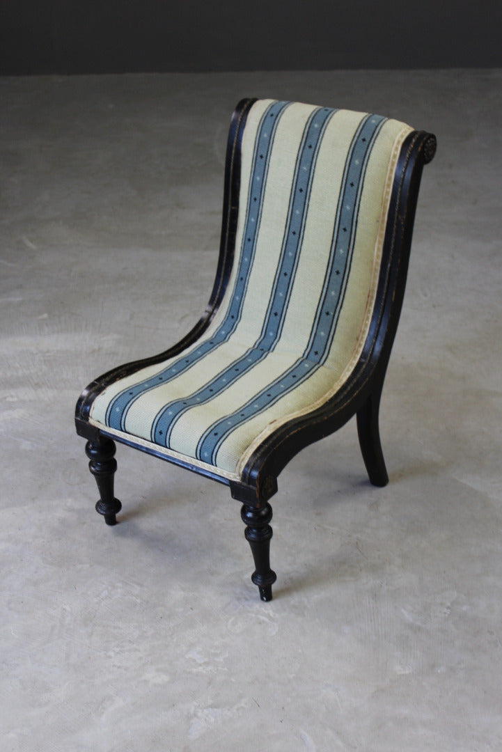 Victorian Small Nursing Bedroom Chair - Kernow Furniture