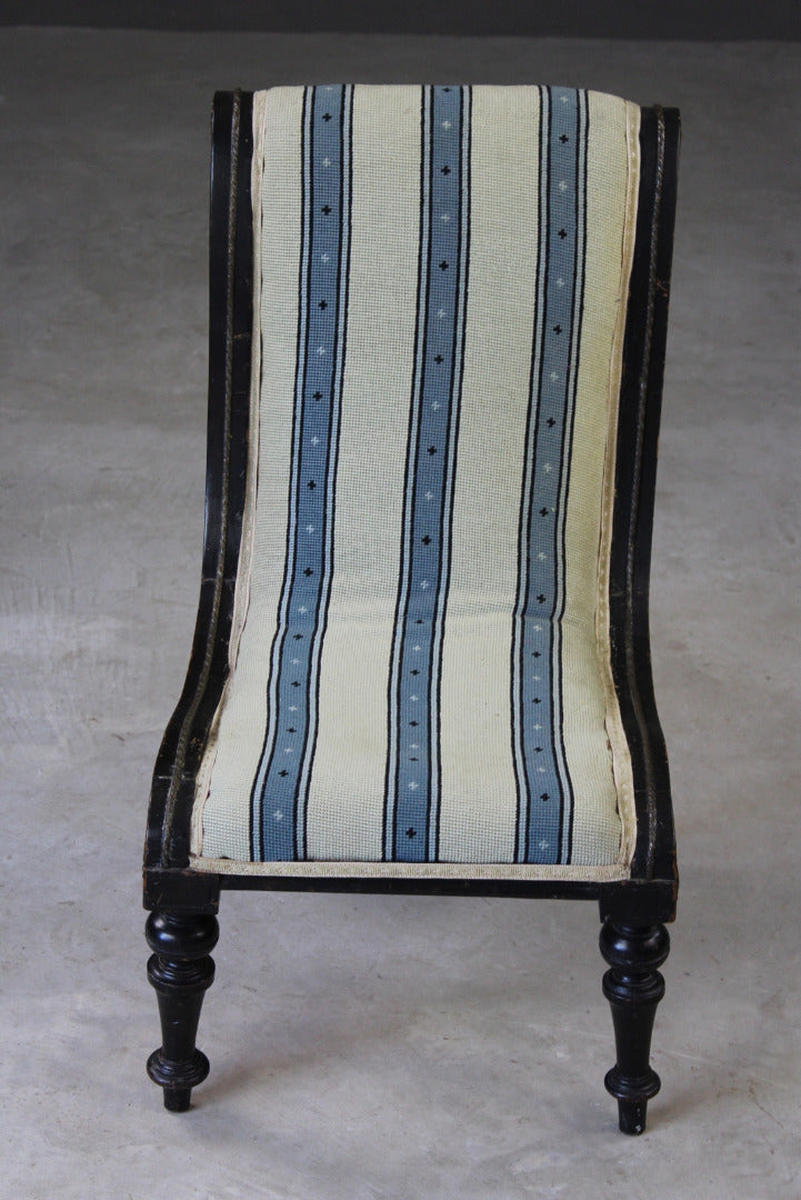 Victorian Small Nursing Bedroom Chair - Kernow Furniture