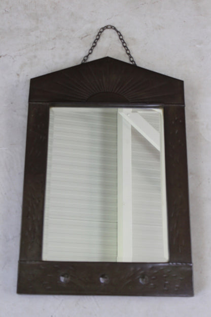 Arts & Crafts Metal Frame Mirror - Kernow Furniture