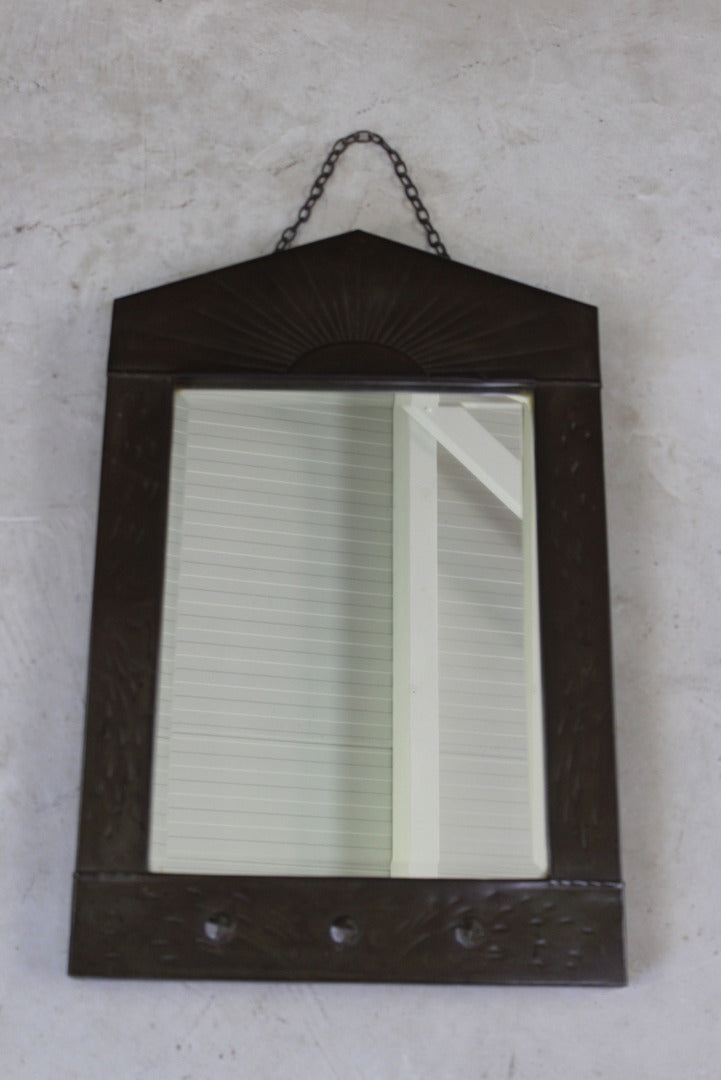 Arts & Crafts Metal Frame Mirror - Kernow Furniture