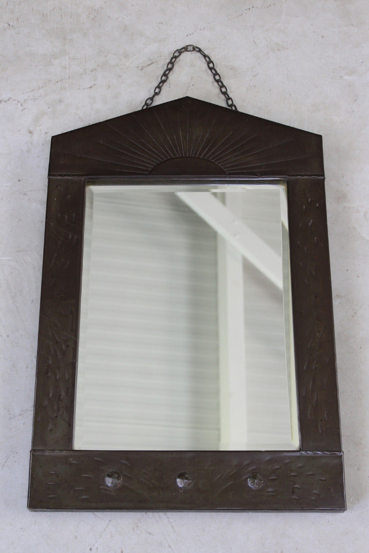 Arts & Crafts Metal Frame Mirror - Kernow Furniture