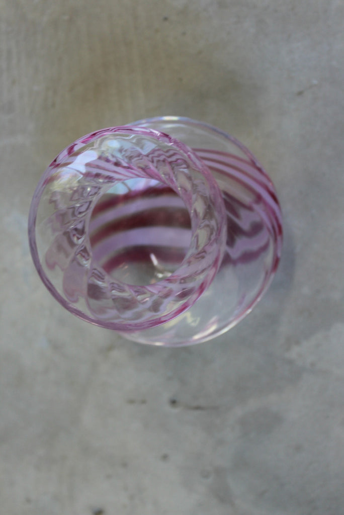 Caithness Pink Swirl Glass Vase - Kernow Furniture