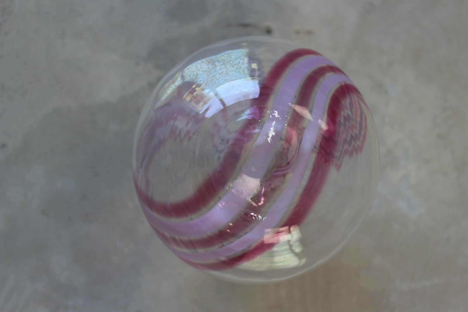 Caithness Pink Swirl Glass Vase - Kernow Furniture