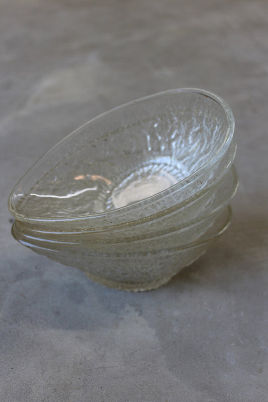 Retro Avocado Glass Bowls - Kernow Furniture