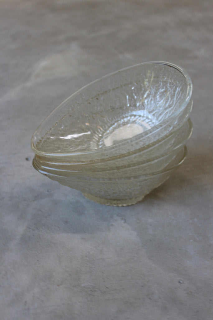 Retro Avocado Glass Bowls - Kernow Furniture