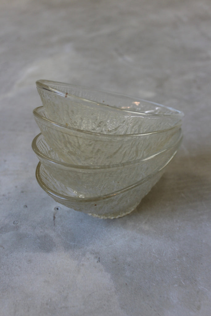 Retro Avocado Glass Bowls - Kernow Furniture