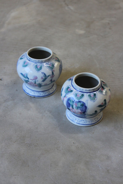 Pair Chinese Pots - Kernow Furniture