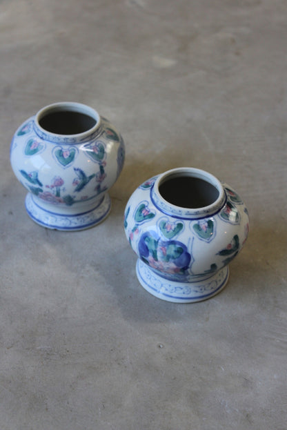 Pair Chinese Pots - Kernow Furniture