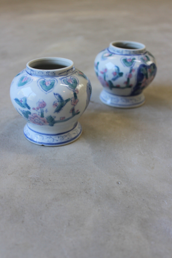 Pair Chinese Pots - Kernow Furniture