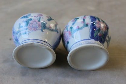 Pair Chinese Pots - Kernow Furniture