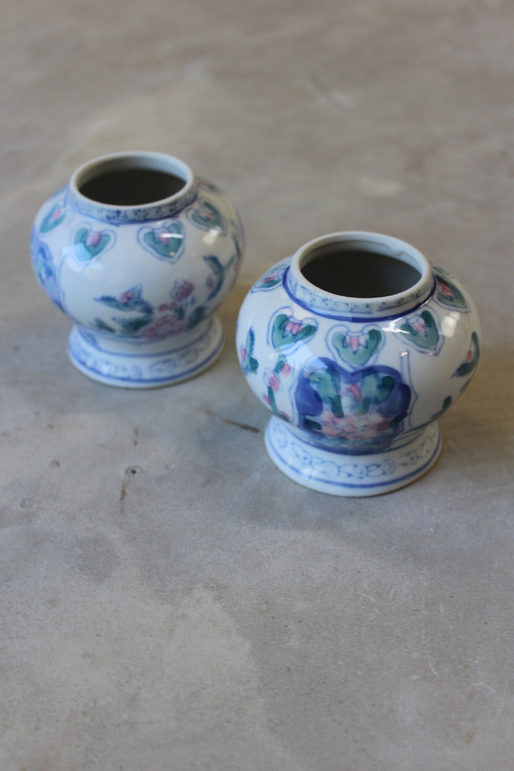 Pair Chinese Pots - Kernow Furniture